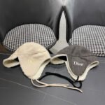KNITTED TRAPPER HAT IN GRAY WOOL 439525 - Image 24