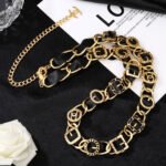 CHANEL 25S CHAIN BELT IN GOLD METALLIC AND BLACK CALFSKIN 614282 - Image 13