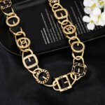 CHANEL 25S CHAIN BELT IN GOLD METALLIC AND BLACK CALFSKIN 614282 - Image 10