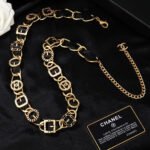 CHANEL 25S CHAIN BELT IN GOLD METALLIC AND BLACK CALFSKIN 614282 - Image 17