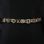 CHANEL 25S CHAIN BELT IN GOLD METALLIC AND BLACK CALFSKIN 614282 - Image 3