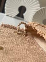 CHANEL 25S FLAP BAG 27 IN BEIGE FABRIC - Image 8
