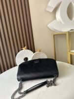 CHANEL 25S SHOULDER BAG 34 IN BLACK CALFSKIN - Image 14