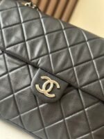 CHANEL 25S SHOULDER BAG 40 IN BLACK CAVIAR WITH SILVER HARDWARE - Image 4
