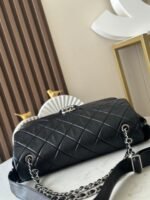 CHANEL 25S SHOULDER BAG 40 IN BLACK CAVIAR WITH SILVER HARDWARE - Image 3