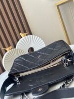 CHANEL 25S SHOULDER BAG 34 IN BLACK CAVIAR WITH SILVER HARDWARE - Image 4