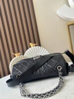 CHANEL 25S SHOULDER BAG 34 IN BLACK CAVIAR WITH SILVER HARDWARE - Image 12