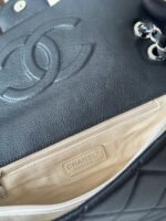 CHANEL 25S SHOULDER BAG 34 IN BLACK CAVIAR WITH SILVER HARDWARE - Image 6