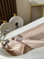 CHANEL 25S SHOULDER BAG 40 IN WHITE CAVIAR WITH SILVER HARDWARE - Image 9