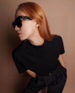 RUNWAY SQUARE SUNGLASSES 513010 IN BLACK ACETATE - Image 18