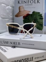 SQUARE SUNGLASSES 632885 IN WHITE ACETATE - Image 14