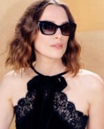 CAT EYE SUNGLASSES 632701 IN BLACK ACETATE EMBOSSED PEARL - Image 19