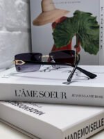 C DE RECTANGULAR FRAME SUNGLASSES 518454 IN METAL - Image 16