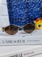 LOGO SUNGLASSES 560865 IN HAVANA ACETATE GOLD METAL BROWN LENS - Image 14