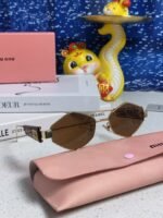 LOGO SUNGLASSES 560865 IN HAVANA ACETATE GOLD METAL BROWN LENS - Image 2