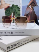 FIRST CRYSTAL SQUARE FRAME SUNGLASSES FE4082US IN METAL - Image 19
