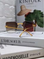 FIRST CRYSTAL SQUARE FRAME SUNGLASSES FE4082US IN METAL - Image 7