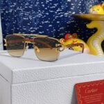 C DE SQUARE FRAME SUNGLASSES 522656 IN METAL AND WOODEN - Image 3
