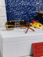 C DE SQUARE FRAME SUNGLASSES 522656 IN METAL AND WOODEN - Image 8