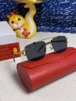 C DE SQUARE FRAME SUNGLASSES 522656 IN METAL AND WOODEN - Image 23