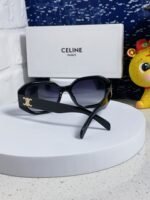 TRIOMPHE SQUARE SUNGLASS  566743 IN BLACK ACETATE GRADIENT SMOKE LENSES - Image 10