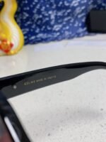 TRIOMPHE SQUARE SUNGLASS  566743 IN BLACK ACETATE GRADIENT SMOKE LENSES - Image 14