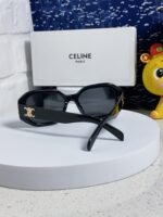 TRIOMPHE SQUARE SUNGLASS 566744 IN BLACK ACETATE - Image 12