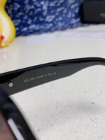 TRIOMPHE SQUARE SUNGLASS 566744 IN BLACK ACETATE - Image 5