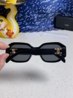 TRIOMPHE SQUARE SUNGLASS 566744 IN BLACK ACETATE - Image 16