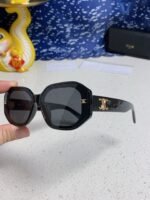 TRIOMPHE SQUARE SUNGLASS 566744 IN BLACK ACETATE - Image 11