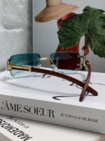 CRYSTAL STUDDED C DE RECTANGULAR FRAME SUNGLASSES 533159 IN METAL - Image 25