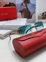 CRYSTAL STUDDED C DE RECTANGULAR FRAME SUNGLASSES 533159 IN METAL - Image 11
