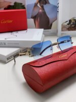 CRYSTAL STUDDED C DE RECTANGULAR FRAME SUNGLASSES 533159 IN METAL - Image 10