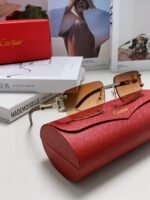 CRYSTAL STUDDED C DE RECTANGULAR FRAME SUNGLASSES 533159 IN METAL - Image 29