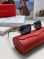CRYSTAL STUDDED C DE RECTANGULAR FRAME SUNGLASSES 533159 IN METAL - Image 13