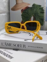 MONTAIGNE SUNGLASS 571593 IN YELLOW ACETATE TEXT LOGO - Image 11