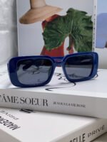 MONTAIGNE SUNGLASS 571595 IN BLUE ACETATE TEXT LOGO - Image 10