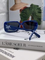 MONTAIGNE SUNGLASS 571595 IN BLUE ACETATE TEXT LOGO - Image 26