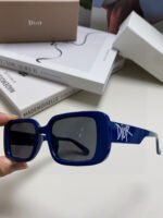 MONTAIGNE SUNGLASS 571595 IN BLUE ACETATE TEXT LOGO - Image 6