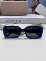 MONTAIGNE SUNGLASS 571595 IN BLUE ACETATE TEXT LOGO - Image 15