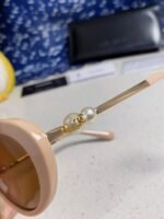 OVAL SUNGLASSES 640341 IN NUDE ACETATE METAL FRAME - Image 20