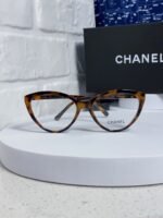 CAT EYE SUNGLASSES CH3393 IN HAVANA ACETATE CLEAR LENSES - Image 13