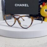 CAT EYE SUNGLASSES CH3393 IN HAVANA ACETATE CLEAR LENSES - Image 11