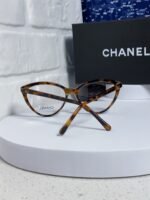 CAT EYE SUNGLASSES CH3393 IN HAVANA ACETATE CLEAR LENSES - Image 16