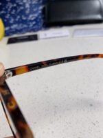 CAT EYE SUNGLASSES CH3393 IN HAVANA ACETATE CLEAR LENSES - Image 8