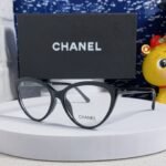 CAT EYE SUNGLASSES CH3393 IN BLACK ACETATE CLEAR LENSES - Image 11