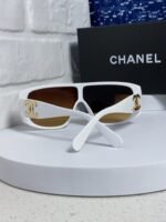 SQUARE SUNGLASSES CH5495 IN WHITE ACETATE BROWN LENSES - Image 12