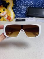 SQUARE SUNGLASSES CH5495 IN WHITE ACETATE BROWN LENSES - Image 4