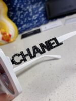 BUTTERFLY SUNGLASSES 641813 IN WHITE ACETATE BLACK METAL LOGO - Image 16