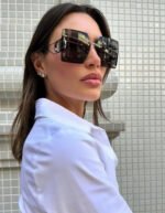 30MONTAIGNE S7U SUNGLASS 578111 IN BLACK METAL GREY LENSES - Image 10